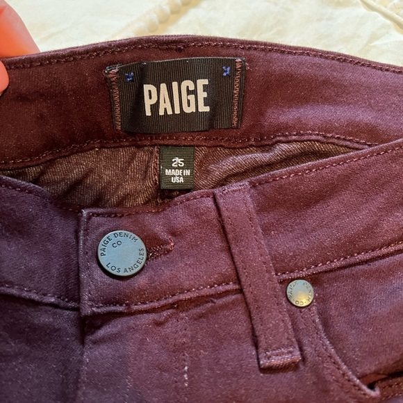 Paige Verdugo ankle jeans in aubergine- size 25 - Picture 3 of 8